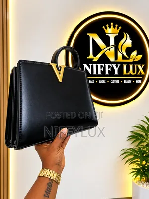 Quality v Bag With Fan and Small Handle