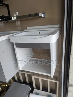 A Wall-Mounted Bathroom Vanity Cabinet Basin
