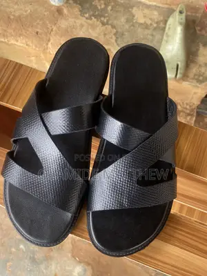 Pure Leather Black Slippers for Jeans and Native Wears .