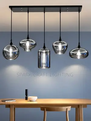 Modern 5-Light Chrome Pendant Chandelier