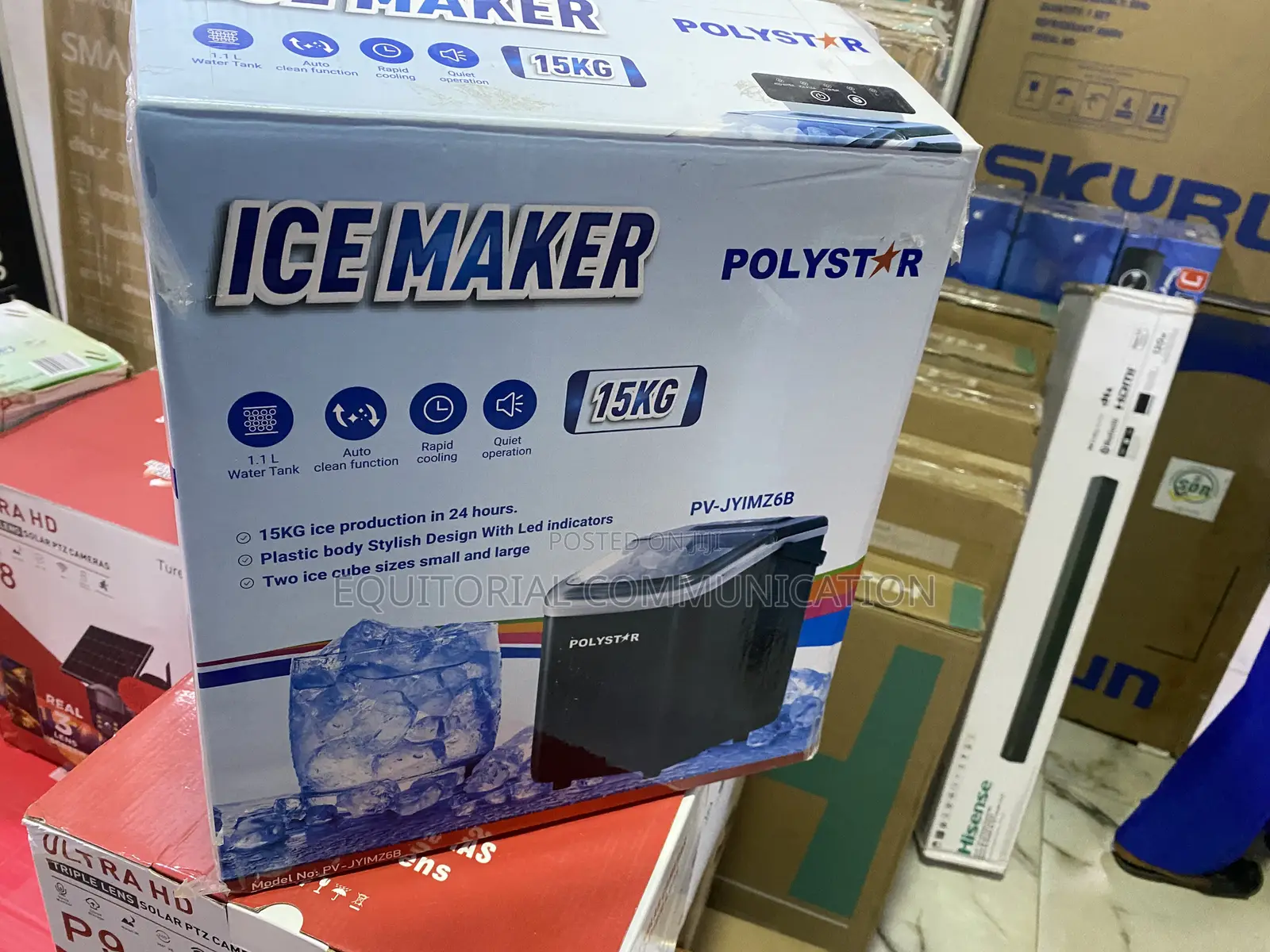 Polystar Ice Maker Machine 15KG PV-JYIMZ6B