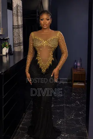 Luxury Rhinestone Embellished Evening Dress