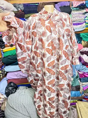 Floral Bubu Gown Free Size Soft Silk Boubou Maxi Dress