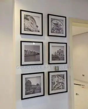 Elegant Paris-Themed Black and White Wall Art Collection