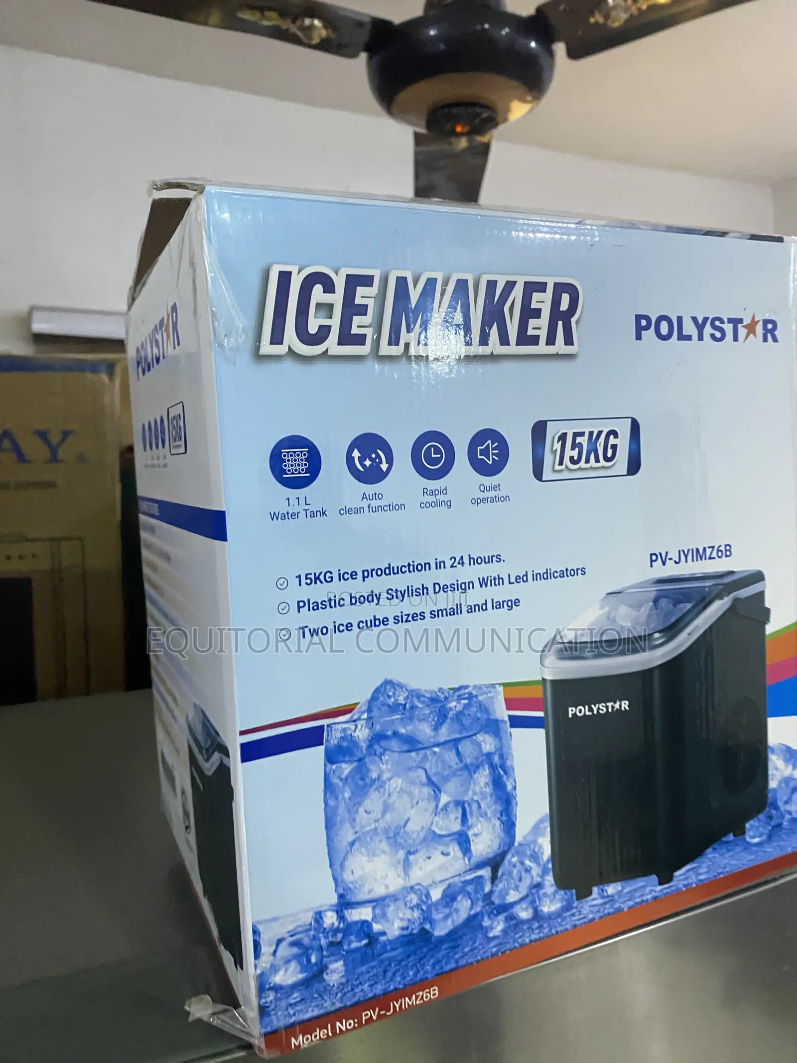 Polystar PV-JYIMZ6B 15KG Ice Maker for Bars