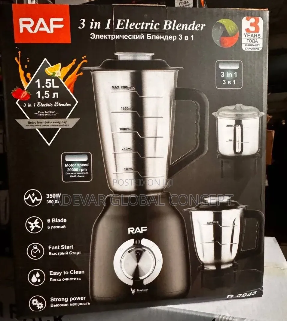 RAF 3in1 Electric Blender 350 Watts