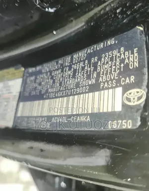 Toyota Camry 2007 Black