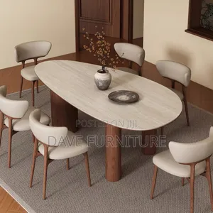 Modern Ovoid Shaped Dining Set