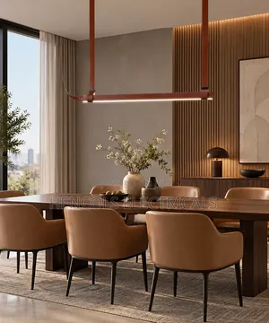Modern Copper Linear LED Pendant Light