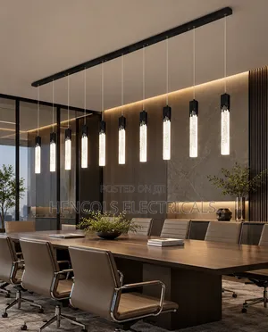 Modern 11-Light Linear Crystal LED Pendant Chandelier