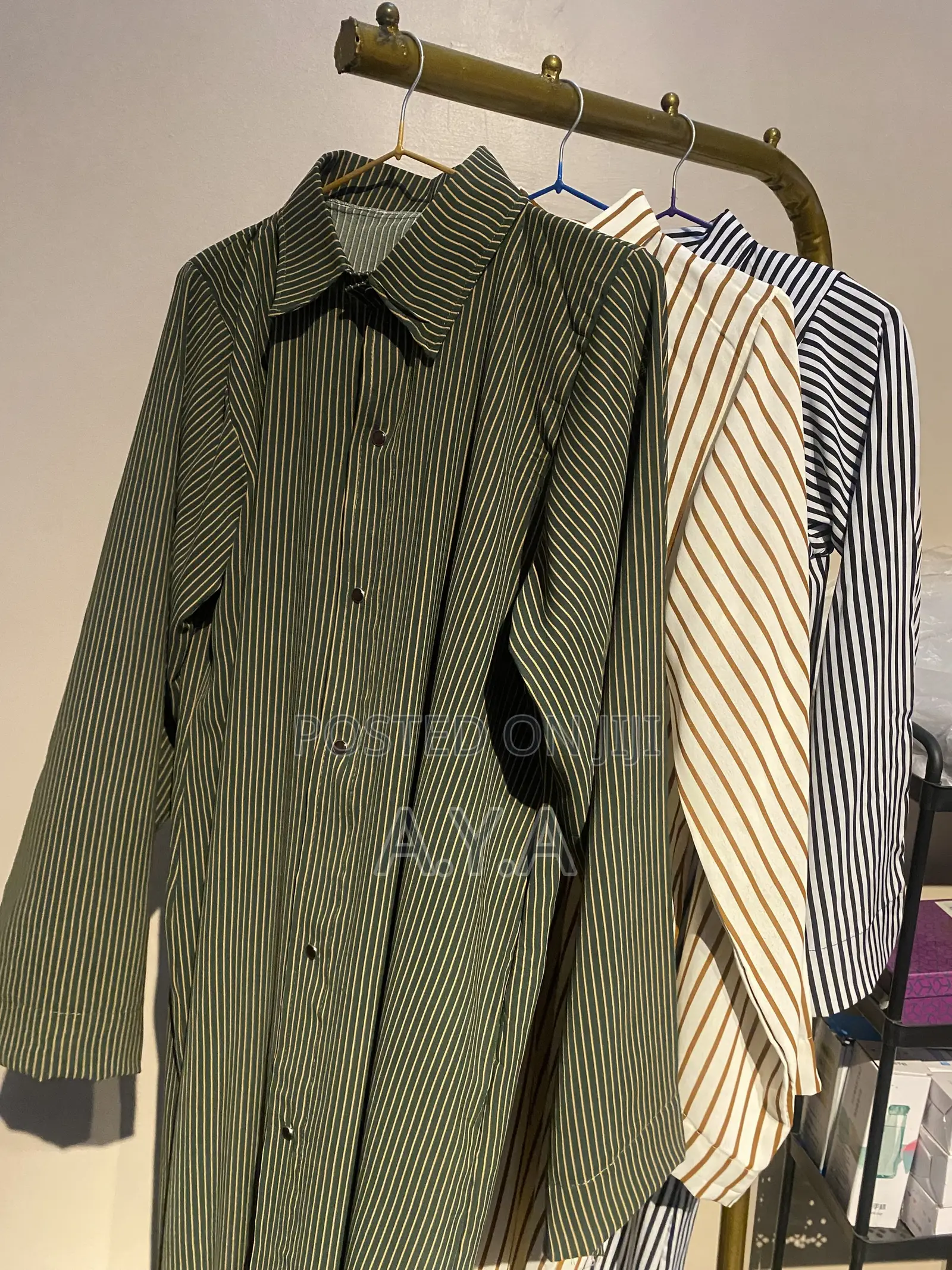 Cotton Strips Collar Shirts