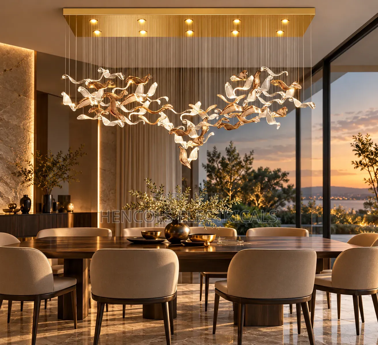 Luxury Artistic Bird-Inspired Crystal Chandelier