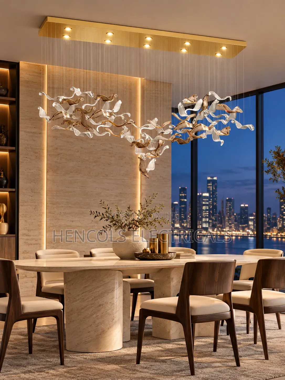 Luxury Artistic Bird-Inspired Crystal Chandelier