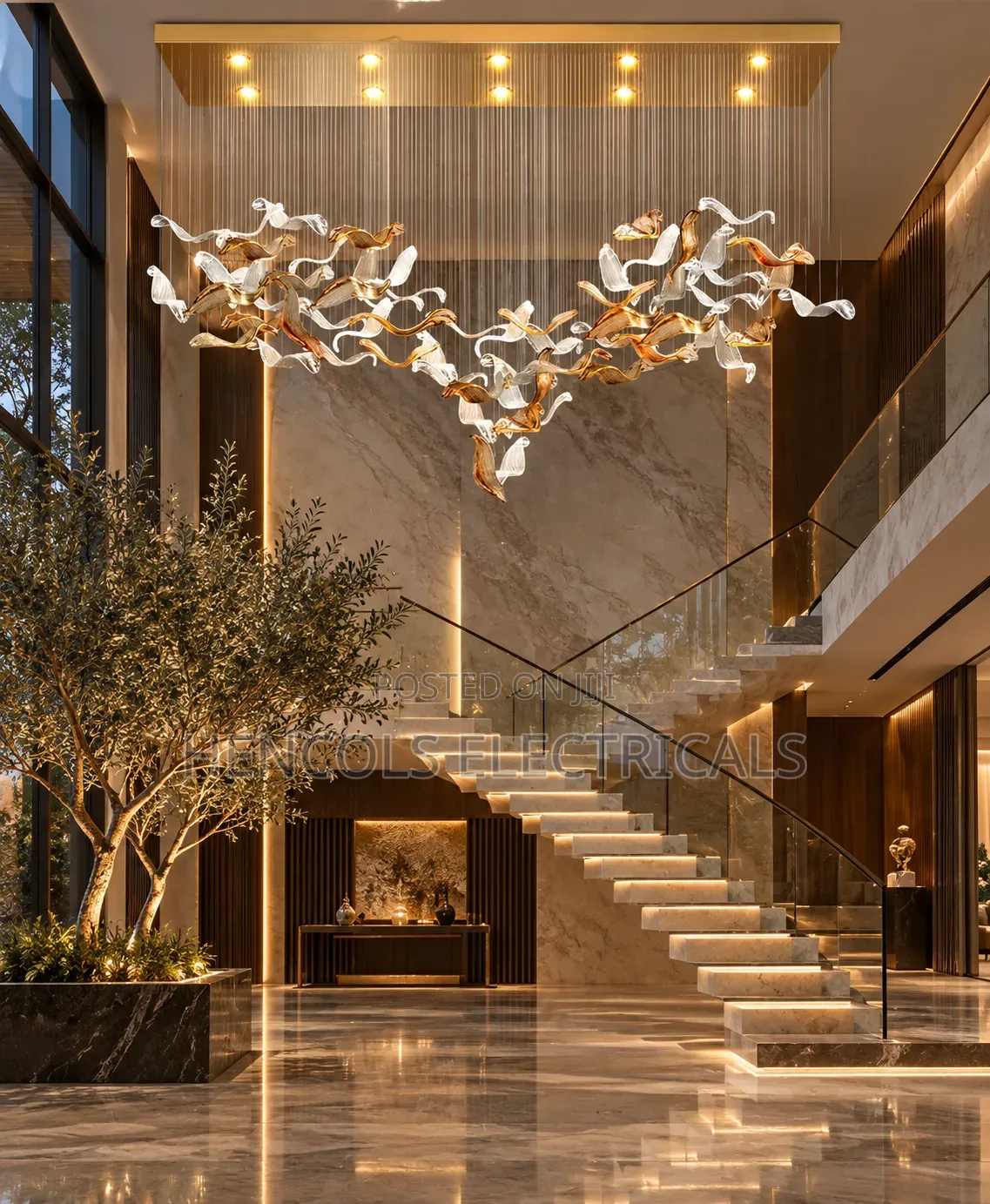 Luxury Artistic Bird-Inspired Crystal Chandelier