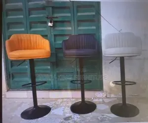 Adjustable-Height Air-Lift Swivel Bar Stools With Channel-Tufted