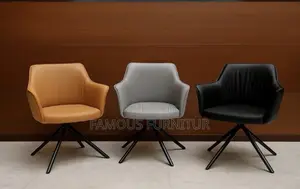 Modern Leather Swivel Accent Chairs Through