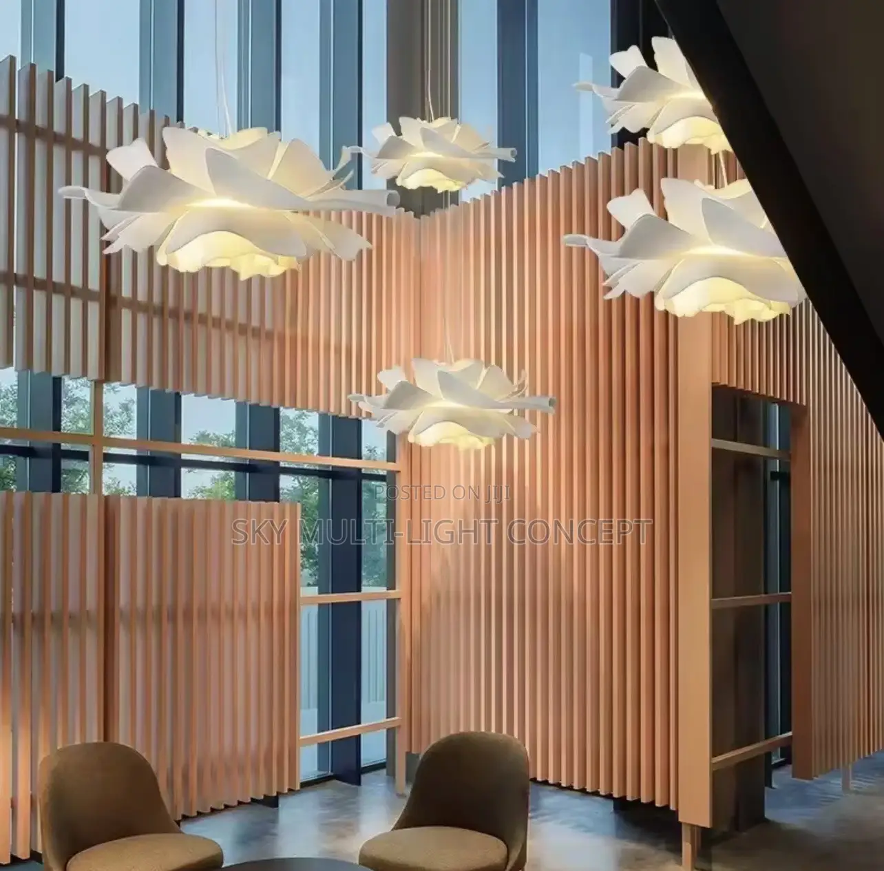 Modern Acrylic Flower Chandelier Multi-Layer
