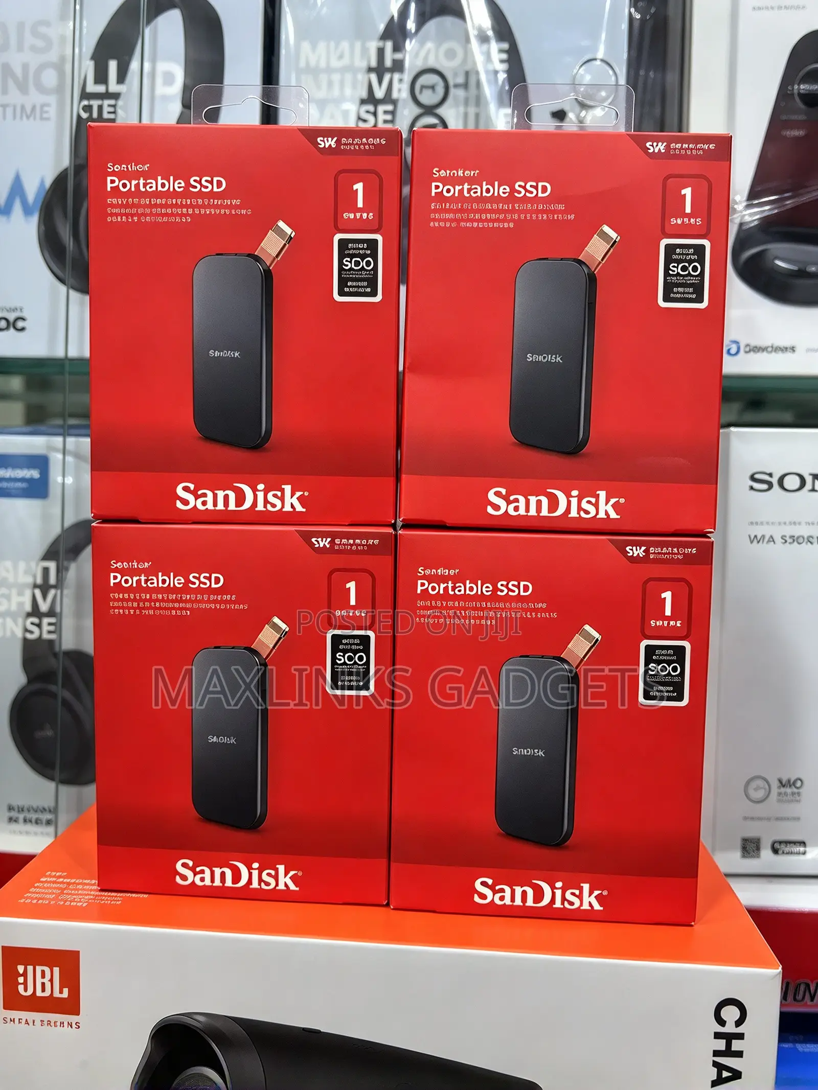 Sandisk 1TB Portable SSD - Up to 800mb/S - USB-C - USB 3.2