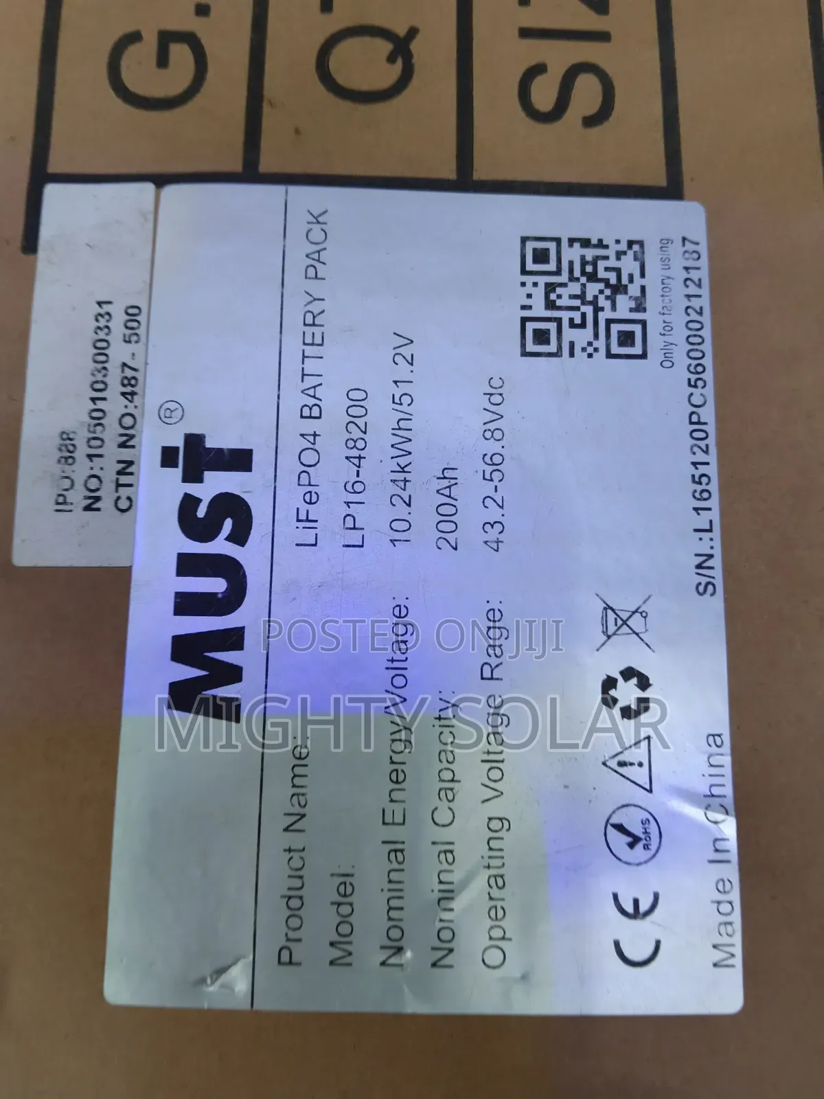 10kwh 48v MUST Lithium Ion Battery