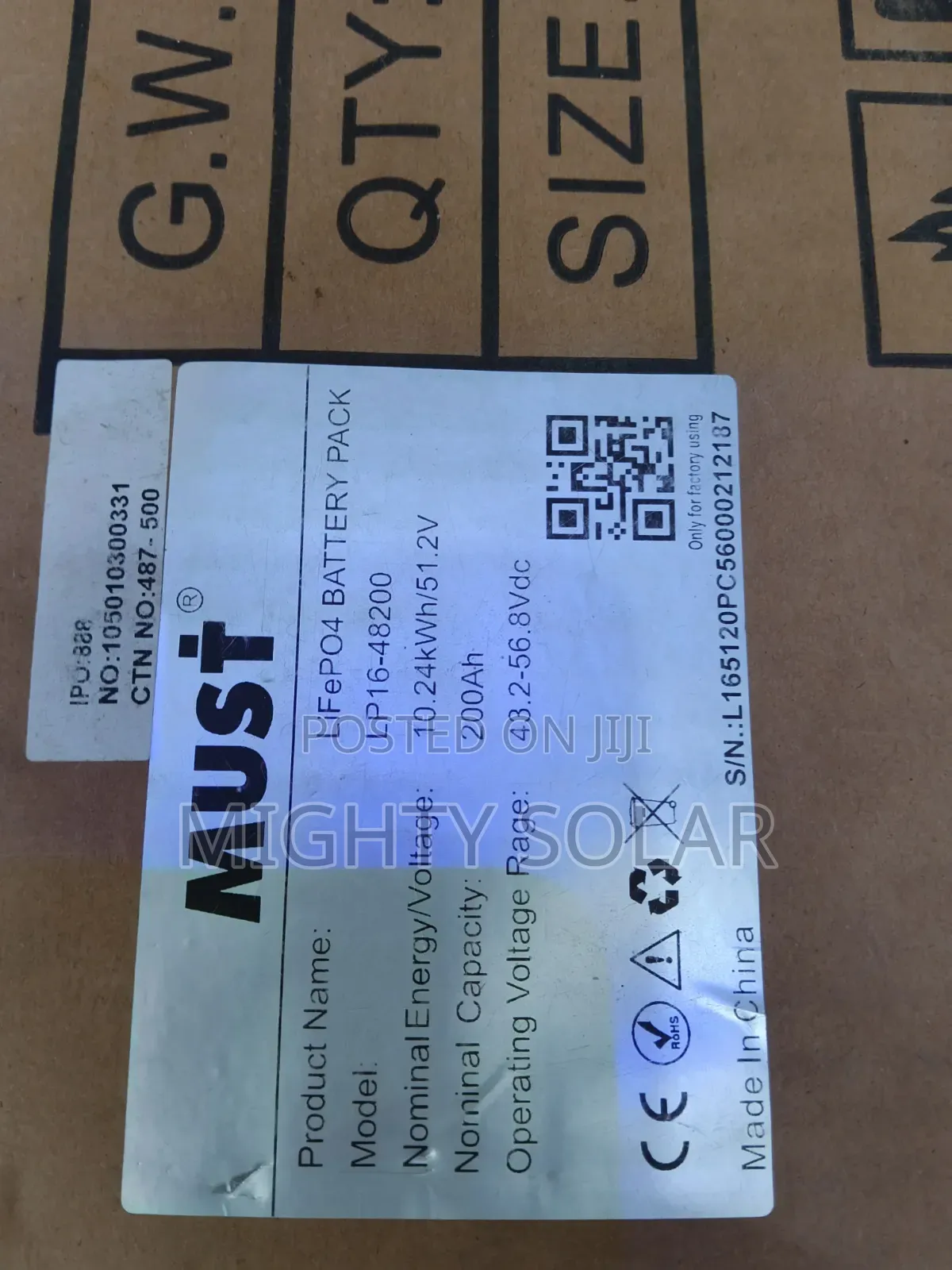 10kwh 48v MUST Lithium Ion Battery
