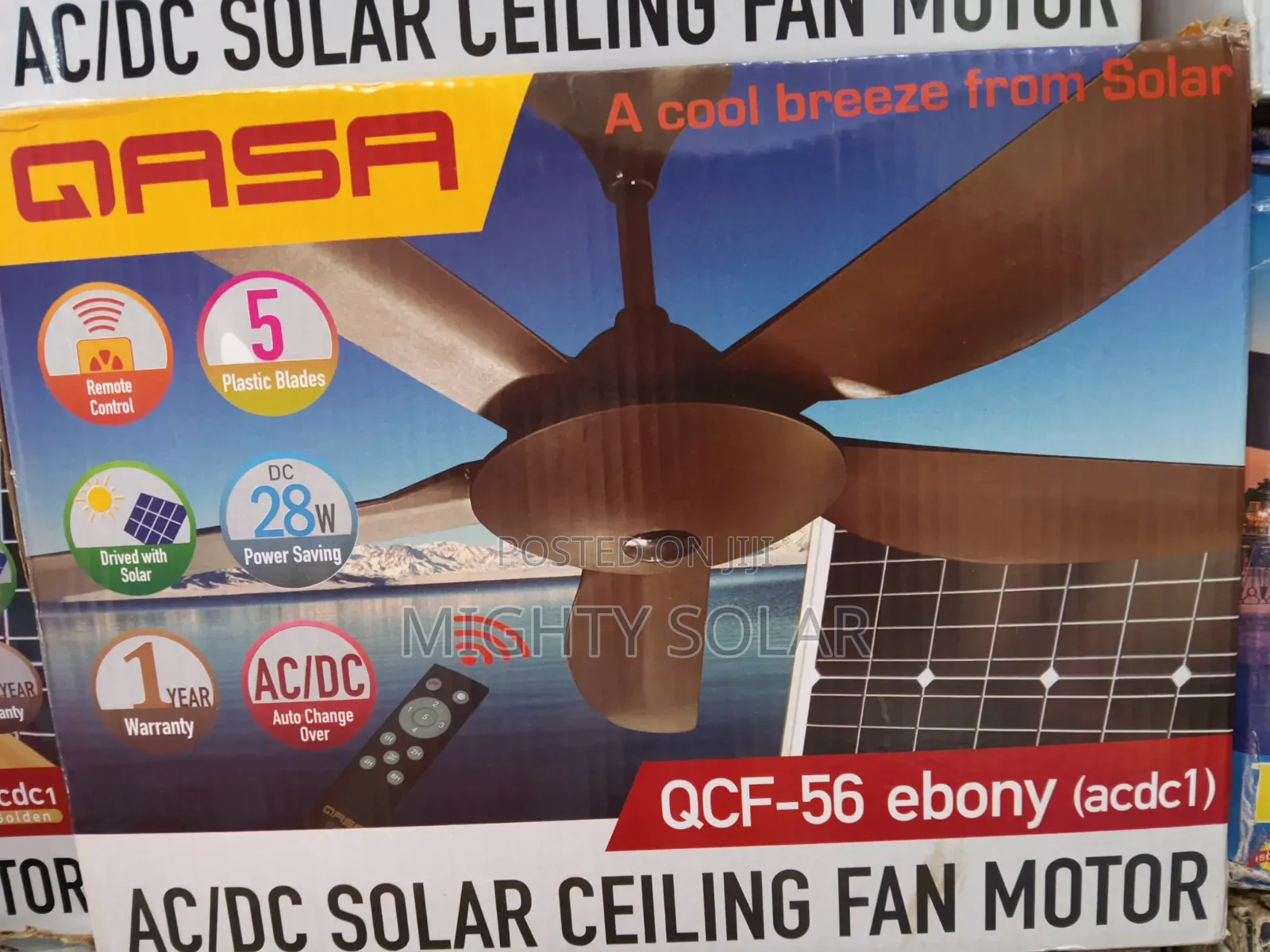 56inch QASA Solar Ceiling Fan
