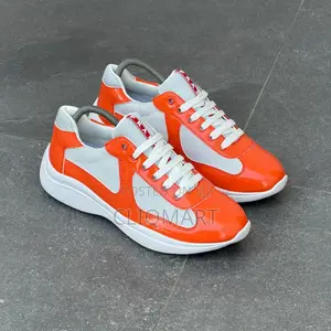 Prada Patent Leather & Mesh Low-Top Sneakers