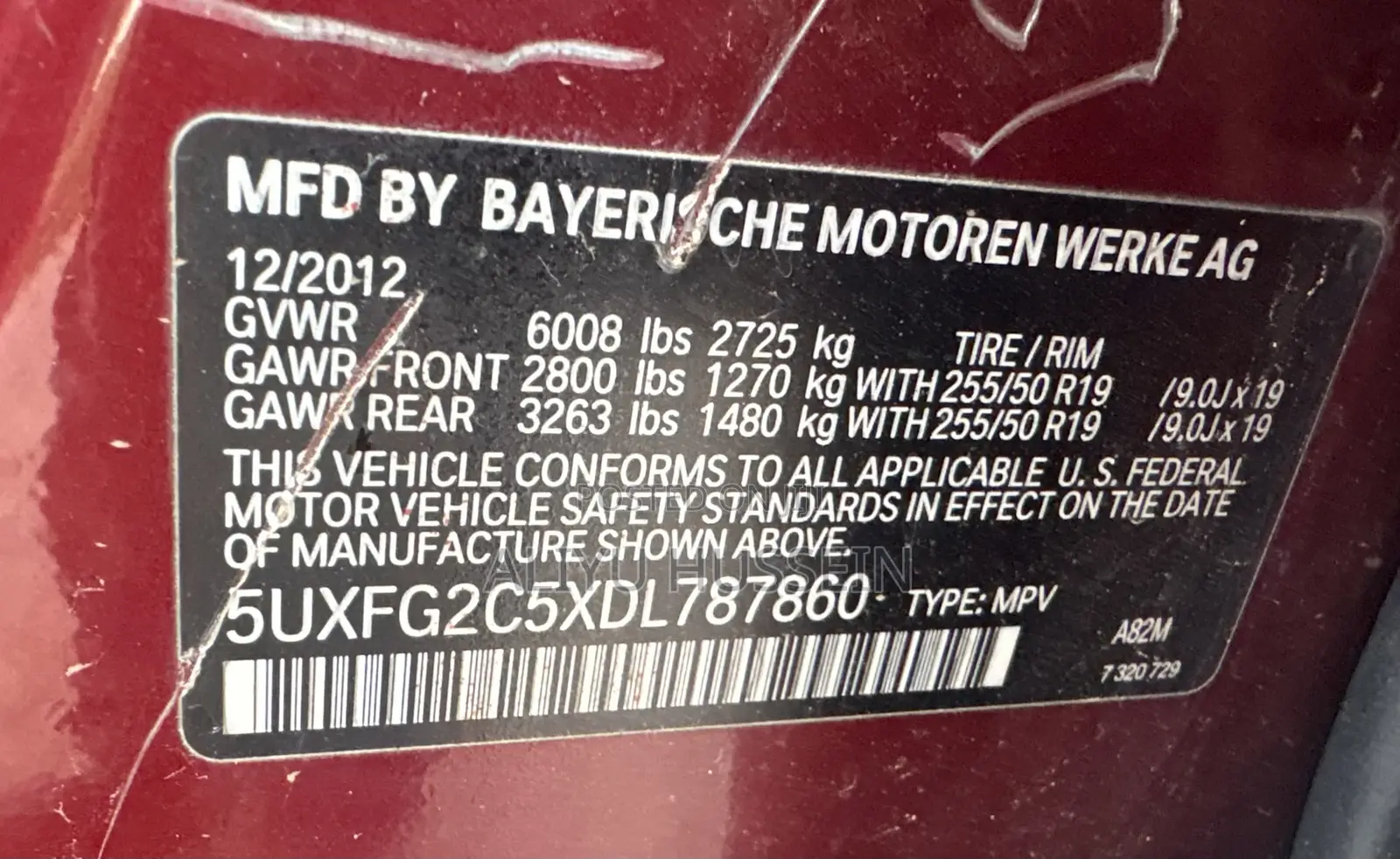 BMW X6 2013 Red