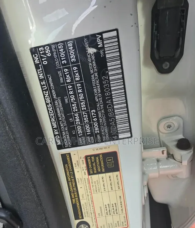 Mercedes-Benz M Class 2013 White