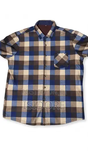 Men's Check Shirt - Long Sleeve Flannel With Chest Pocket