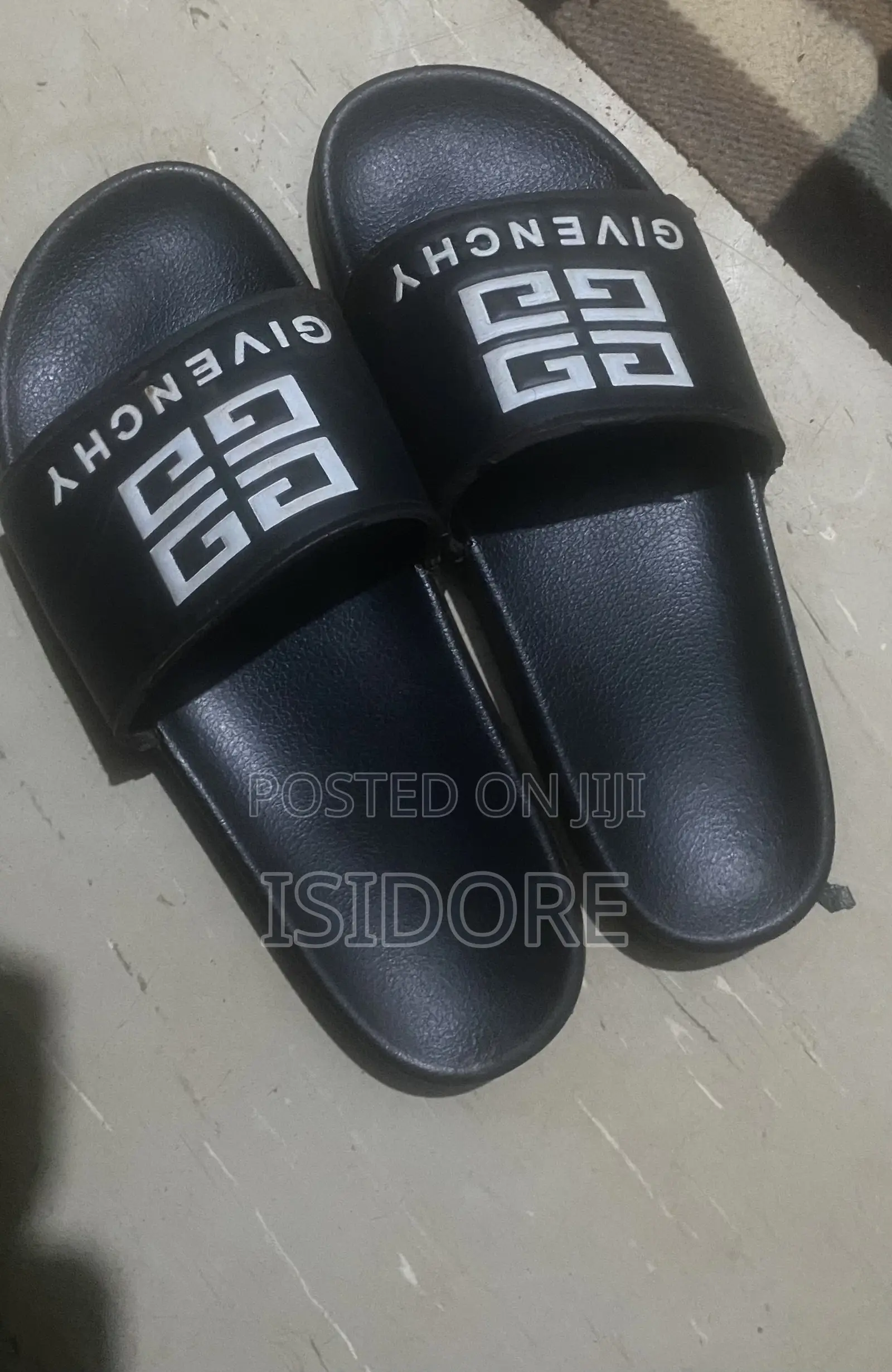 Givenchy Slides - Black and White Designer Slides - Size 43