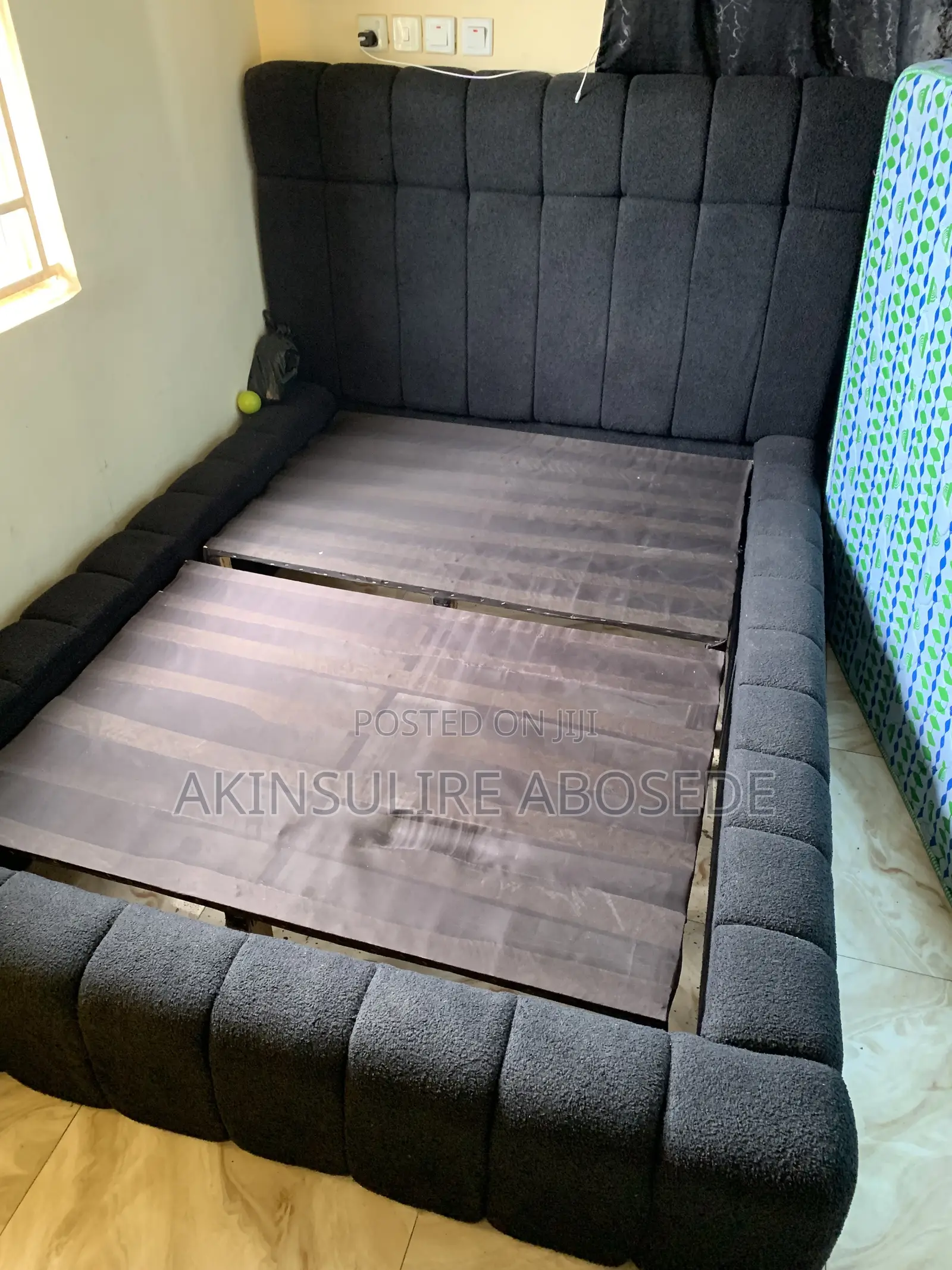 Black 4x6 Puffy Bedframe