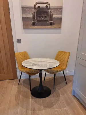 Modern Mini Marble Top Dining Table Set
