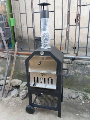 Charcoal and Firewood Freestanding BBQ GRILL With Pizza Oven Barbecue