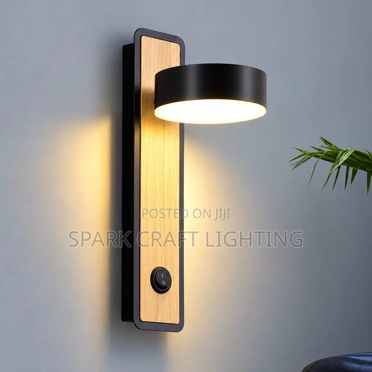 Modern LED Wall Light | Wall Lamps – Black & Wood Finish