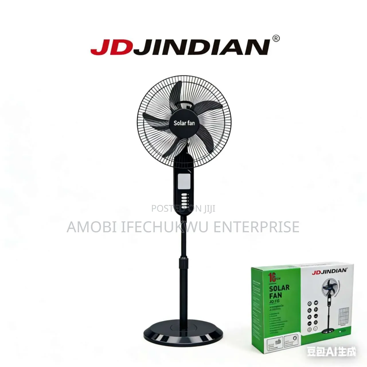 16"inches JD Solar Standing Fan