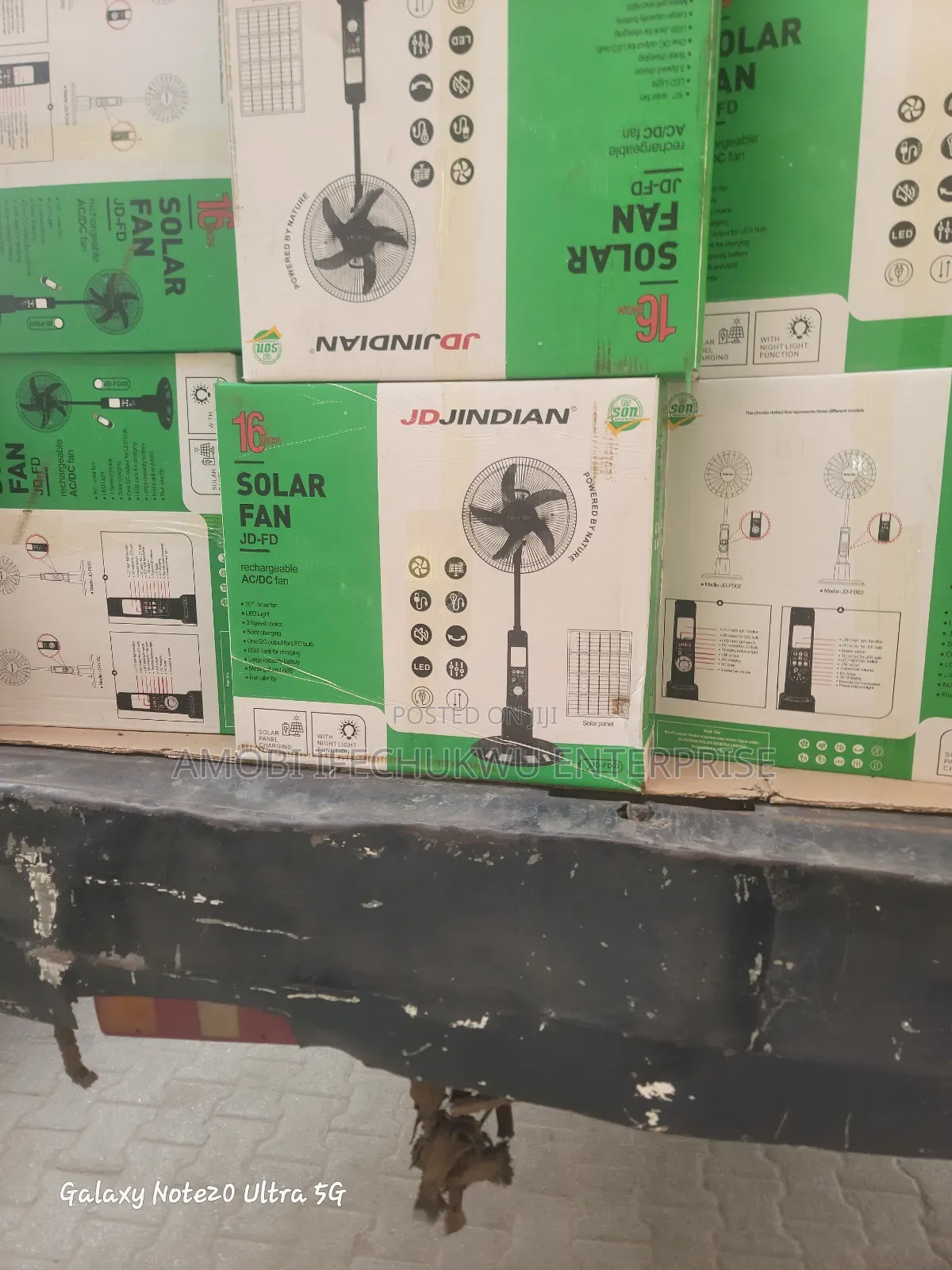 16"inches JD Solar Standing Fan