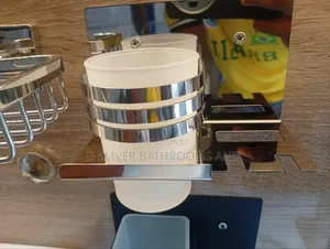 Wall Bathroom Tumbler Holder With Chrome Finishing
