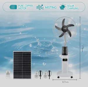 Winning Star Rechargeable Mist Fan With Solar Panel