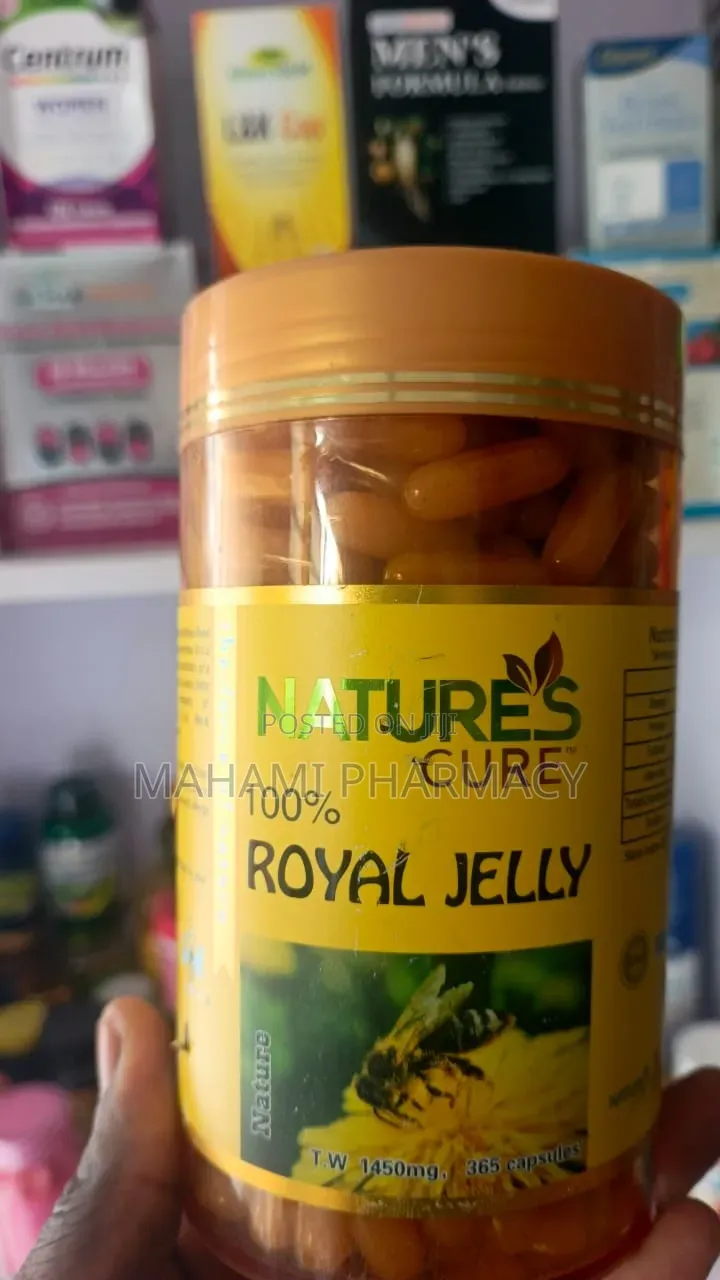 Nature's Cure 100% Royal Jelly – 365 Capsules