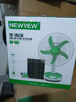 Newvew Solar Rechargeable Table Fan 16"
