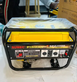New SPG4000 4.5kva Sumec Firman Manual Start Black & Yellow Generator