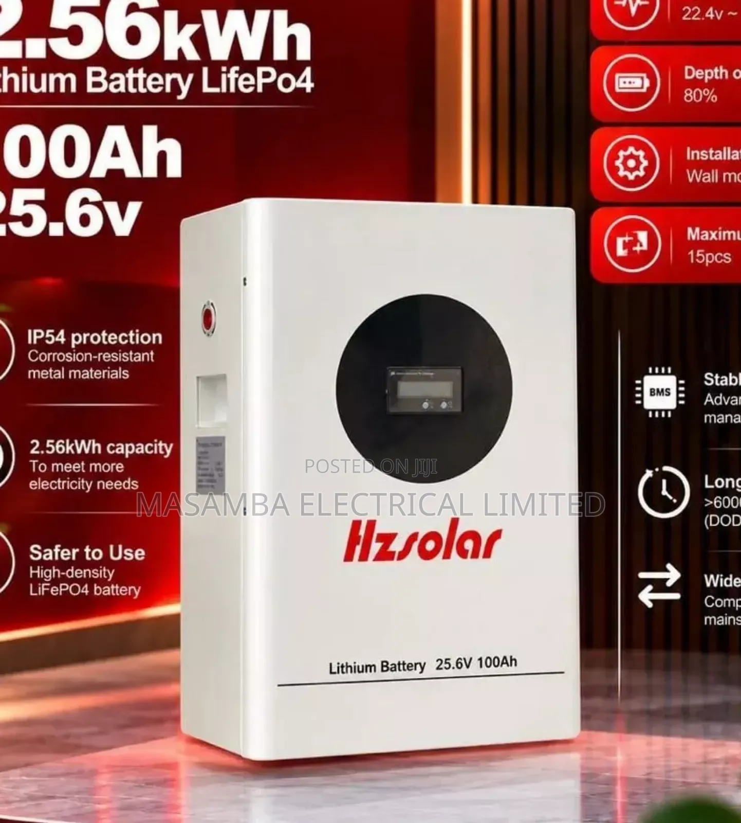 Hzsolar Lithium Battery 2.56kwh