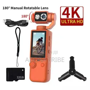 Q8 4K Ultra HD Pocket Gimbal Camera - 180° Rotatable Action Camera