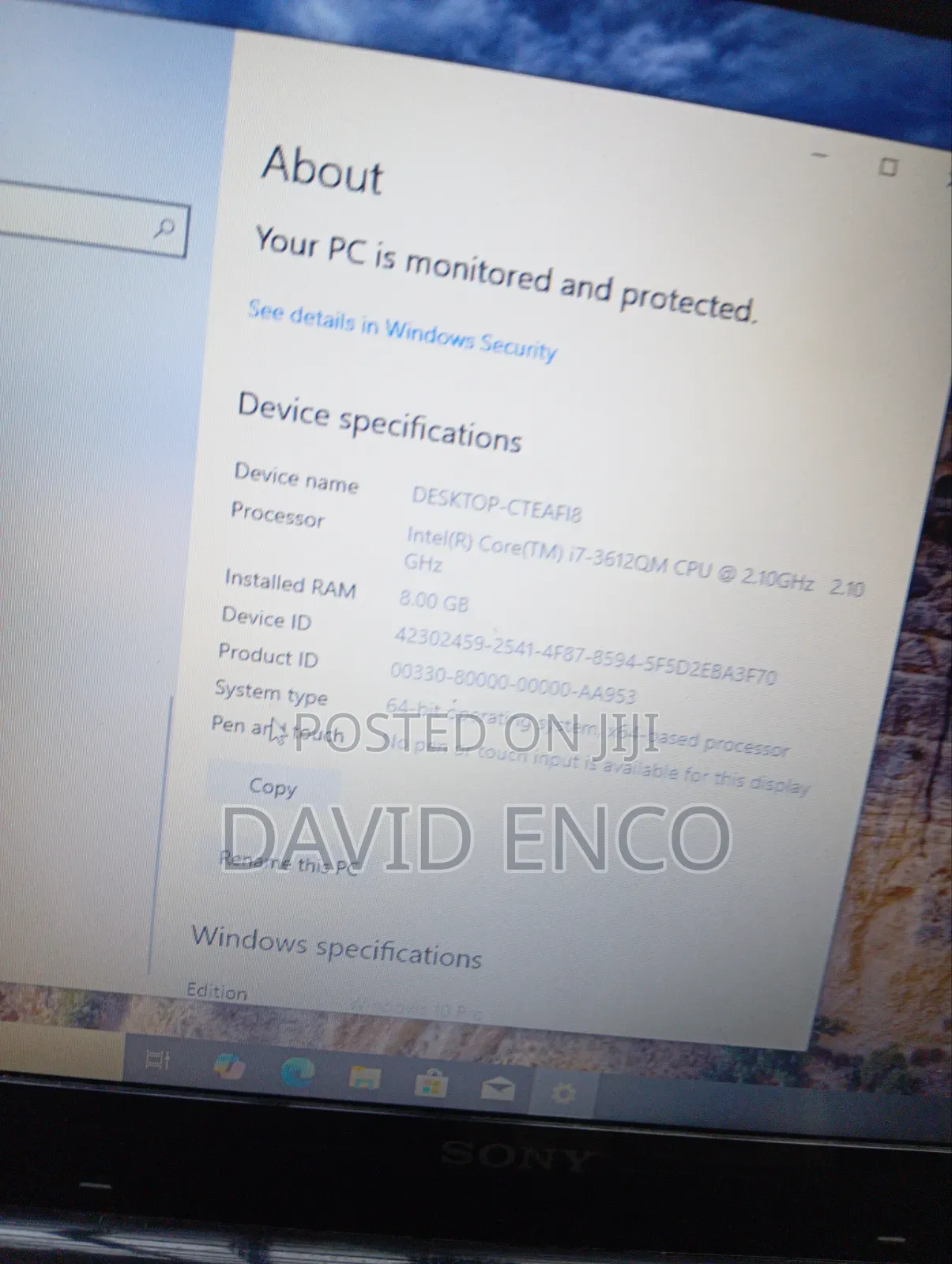 Laptop Sony VAIO E14135 8GB Intel Core i7 HDD+SSD 512GB