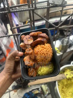 Jollof Rice Fried Rice Plantain and Pepper Beef