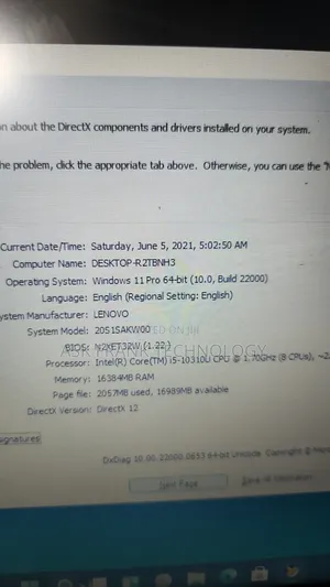 Laptop Lenovo ThinkPad T15 Gen1 8GB Intel Core i5 SSD 256GB