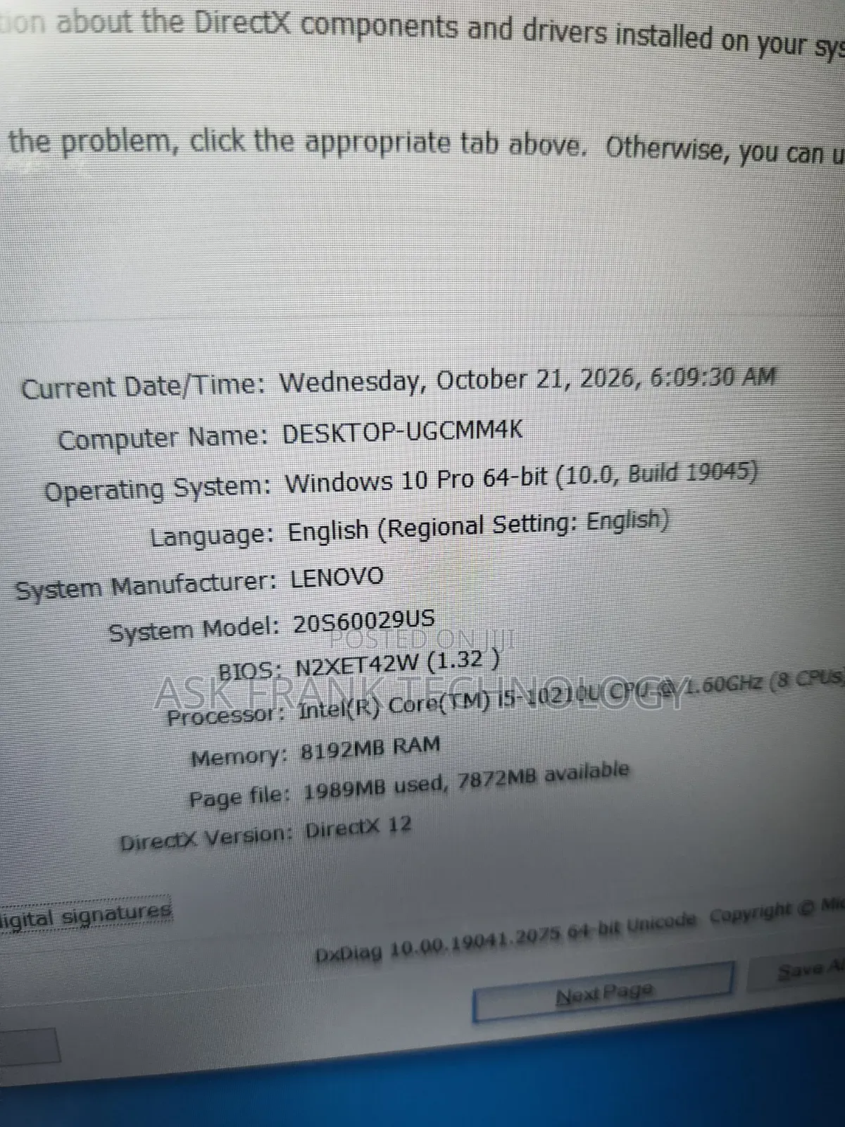 Laptop Lenovo ThinkPad T15 Gen1 8GB Intel Core i5 SSD 256GB