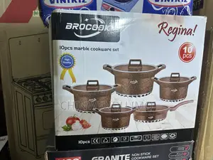 Brocook Regina 10-Piece Marble Coating Non-Stick Cookware Set