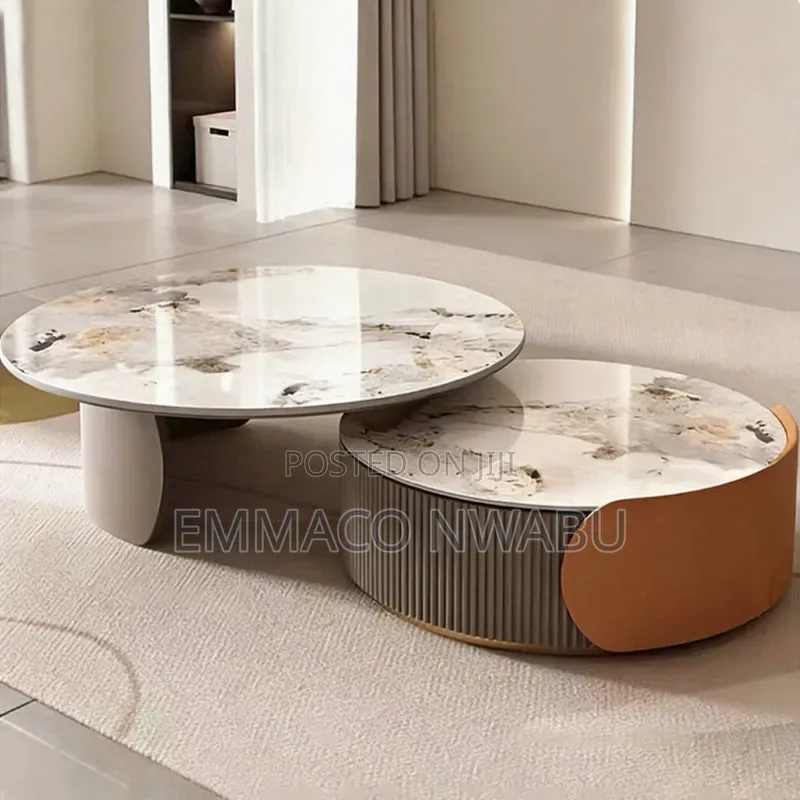 Modern 2in1 Round Coffee Table Set.