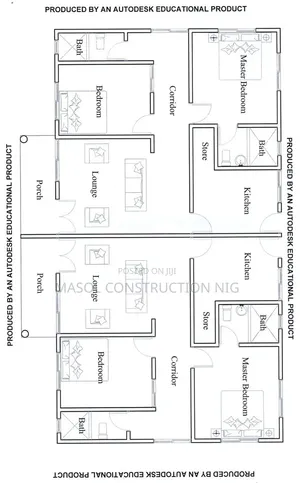 Semi Detached Residential Plan Design